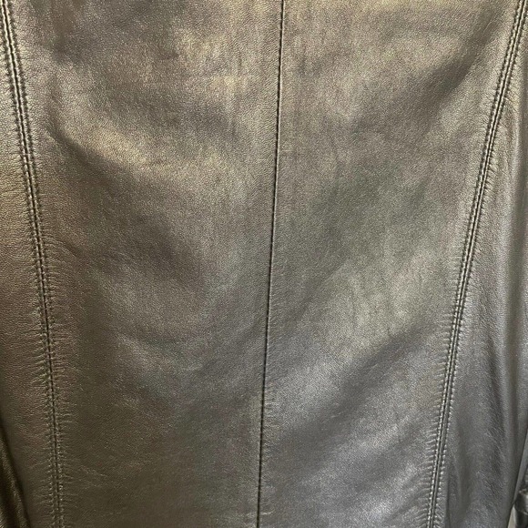 JLC New York  Leather Jacket FULL ZIP UP Size S Black Soft Pockets - Picture 7 of 15